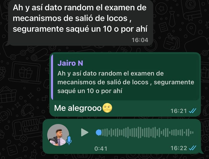 Un 10 en el examen de mecanismos