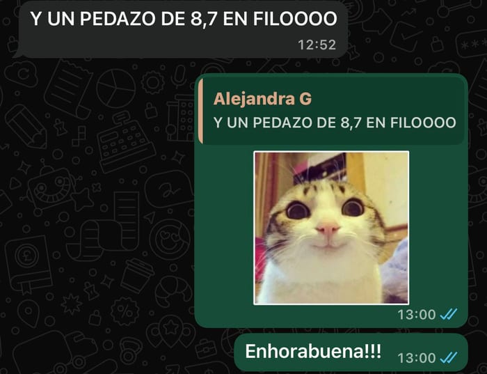 Un 8,7 en Filosof&iacute;a